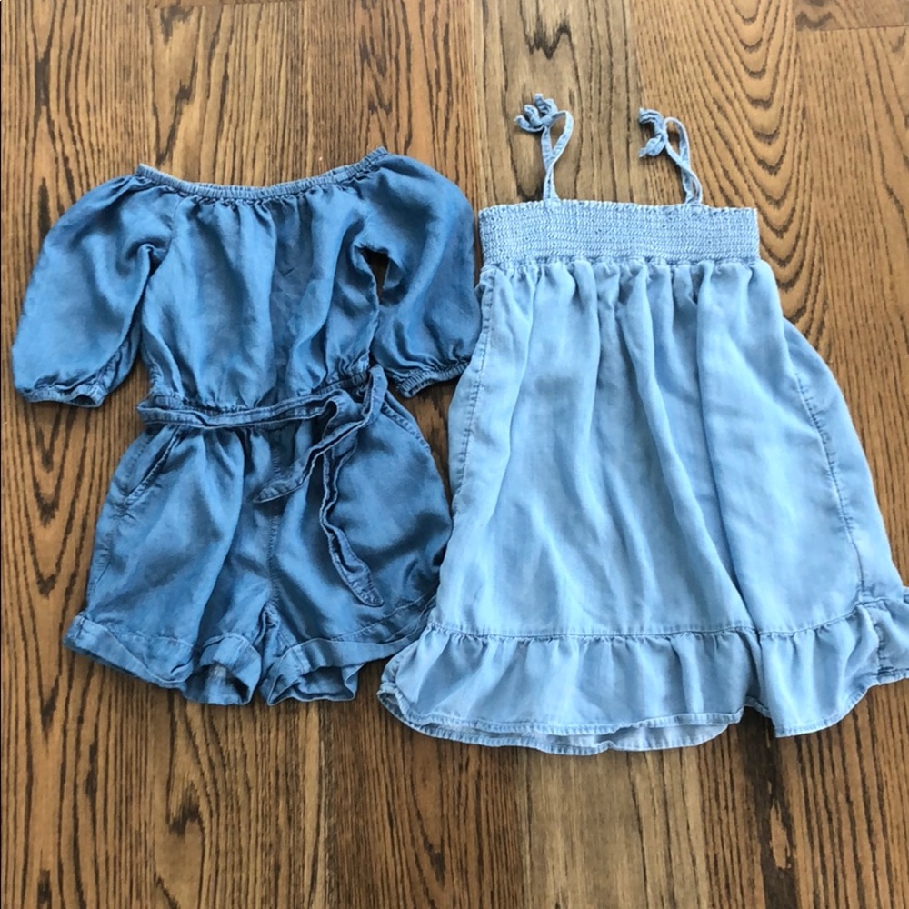 BanyGap set of 2 chambray sundress and romper